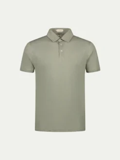 Pistache Linen Polo Shirt