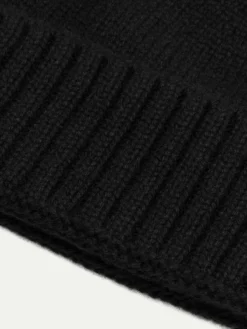 Black Hat -Velora Fashion aurelien pure cashmere hat cuffia black2