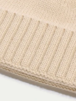 Light Beige Hat -Velora Fashion aurelien pure cashmere hat cuffia light beige2