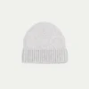 Light Grey Hat -Velora Fashion aurelien pure cashmere hat cuffia light grey1