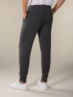 Dark Grey Leisure Trousers -Velora Fashion aurelien pure cashmere jogger jogging pants dark grey4