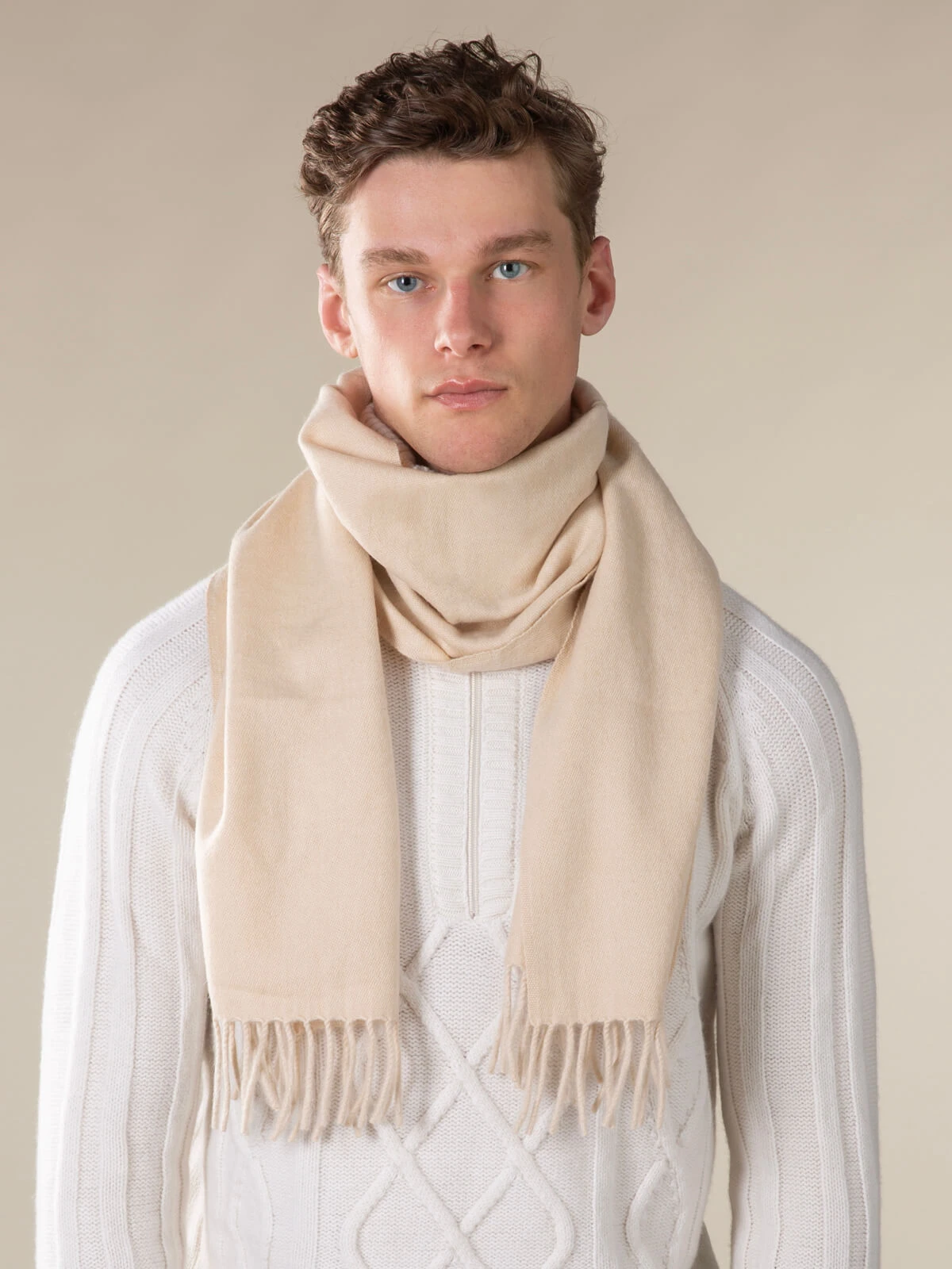 Light Beige Scarf 4 Light Beige Scarf - Image 2