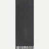 Dark Grey Scarf -Velora Fashion aurelien pure cashmere scarf fringe dark grey1