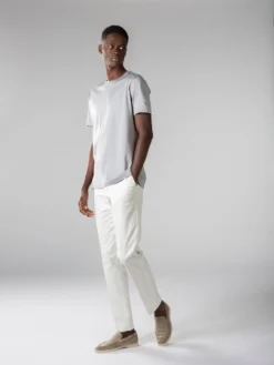 Light Grey T-Shirt -Velora Fashion aurelien t shirt men egyptian cotton heren katoen light grey4