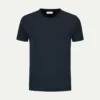 Navy Classic T-Shirt -Velora Fashion aurelien t shirt men egyptian cotton heren katoen navy1