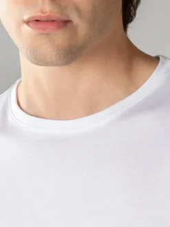 White Classic T-Shirt -Velora Fashion aurelien t shirt men egyptian cotton heren katoen white5