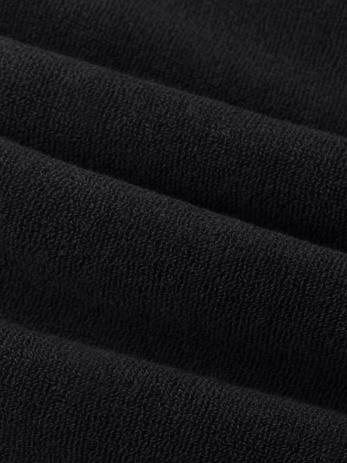 Black Terry Towelling Polo Shirt 7 Black Terry Towelling Polo Shirt - Image 5