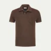 Chocolate Terry Towelling Polo Shirt