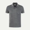 Dark Grey Terry Towelling Polo Shirt