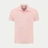 Soft Pink Terry Towelling Polo Shirt
