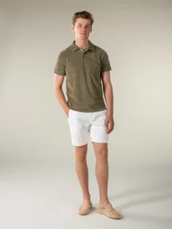 Olive Terry Towelling Polo Shirt 13 Olive Terry Towelling Polo Shirt -Velora Fashion aurelien terry towelling polo men badstof poloshirt heren oliv7