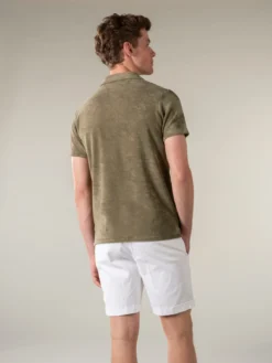 Olive Terry Towelling Polo Shirt 11 Olive Terry Towelling Polo Shirt -Velora Fashion aurelien terry towelling polo men badstof poloshirt heren olive8