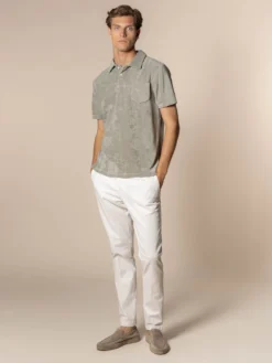 Pistache Terry Towelling Polo Shirt -Velora Fashion aurelien terry towelling polo men badstof poloshirt heren pistache2 scaled