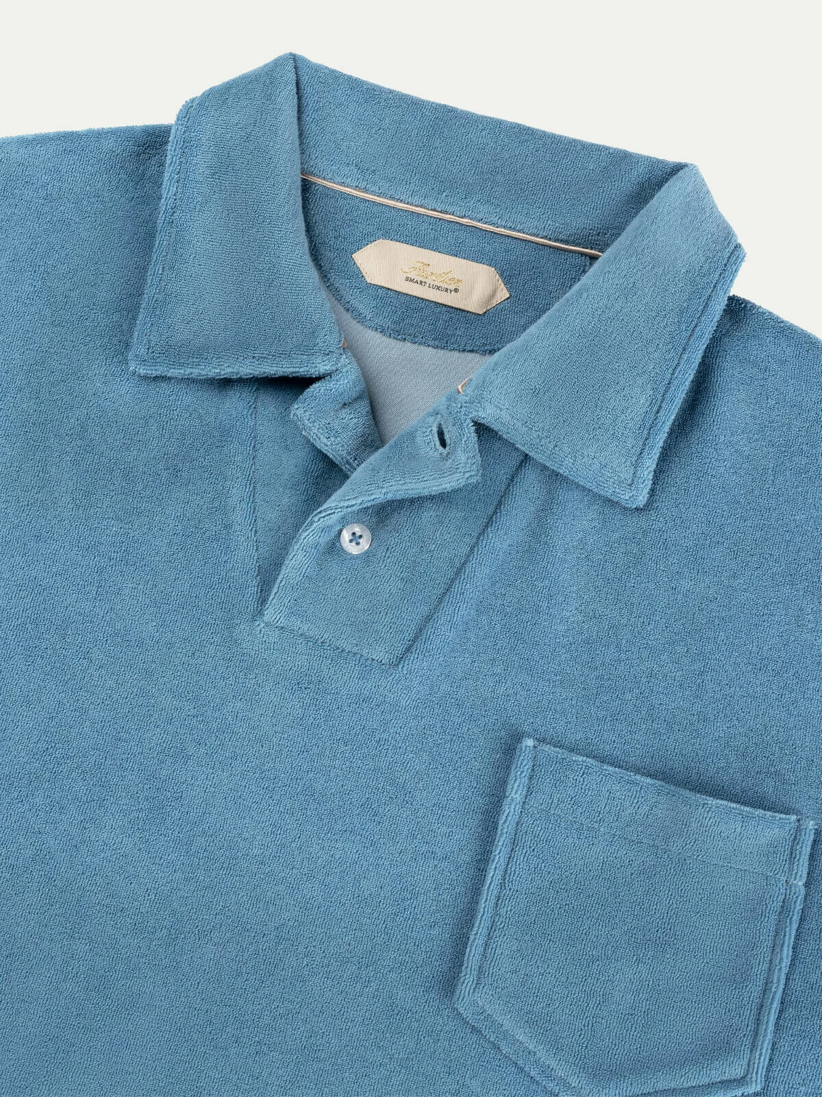 Sapphire Terry Towelling Polo Shirt 5 Sapphire Terry Towelling Polo Shirt - Image 3