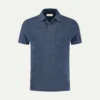 Steel Blue Terry Towelling Polo Shirt -Velora Fashion aurelien terry towelling polo men badstof poloshirt heren steel blue1