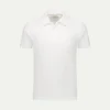 White Terry Towelling Polo Shirt