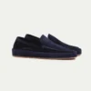 Navy Voyager Loafer -Velora Fashion aurelien voyager slip on loafer suede navy2