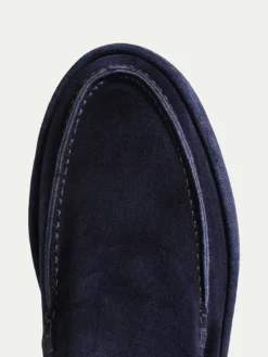 Navy Voyager Loafer -Velora Fashion aurelien voyager slip on loafer suede navy6
